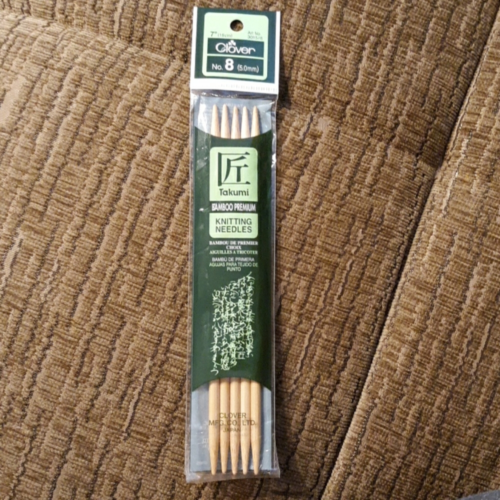 #220. Takumi Bamboo Double Pointed Knitting Needles, 7"